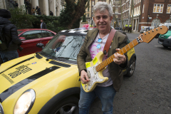 31 Jan 2020 - London, UK -Peter Cook outside Europe House on the final day of EU membership 2020, "à bientôt" (see you soon) procession from Downing Street to Europe House. EU Flag Mafia minis present.